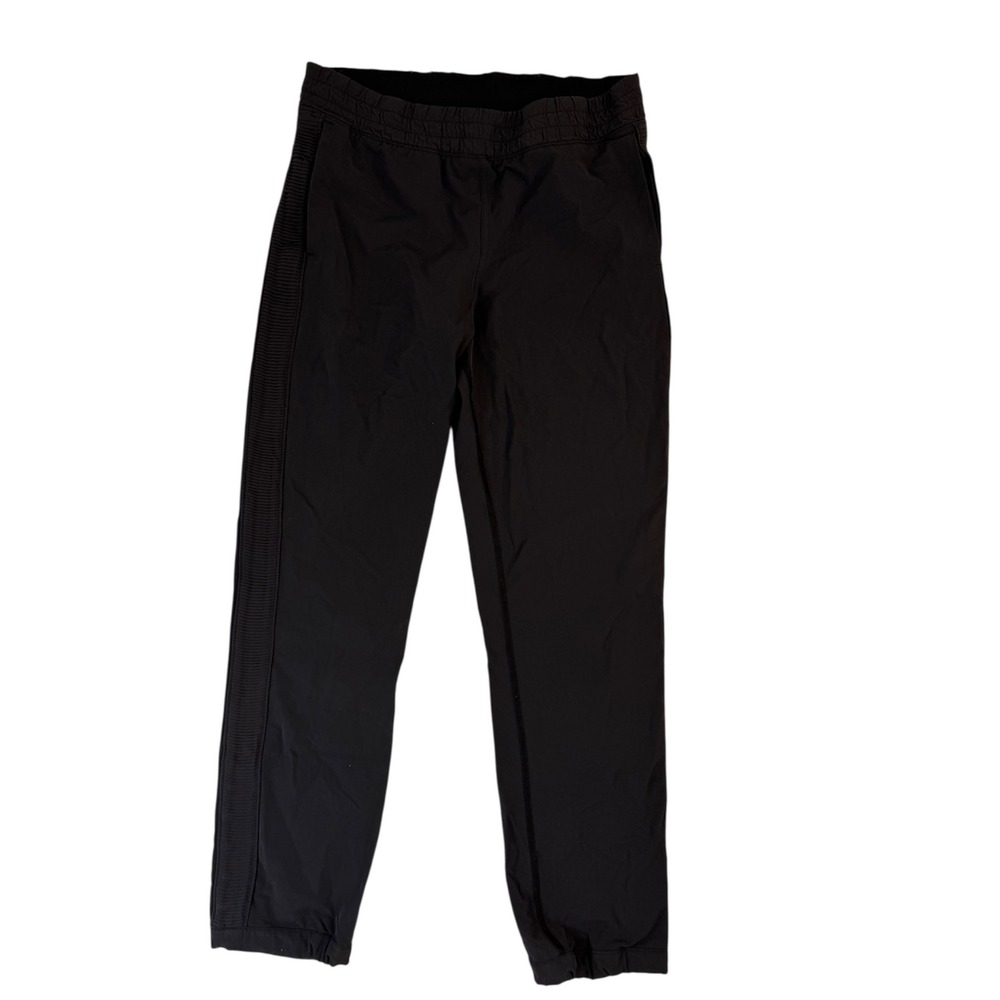 Ivivva Athletica Girls' Your Pursuit Joggers Pants Black Side Stripe‎ Size 14